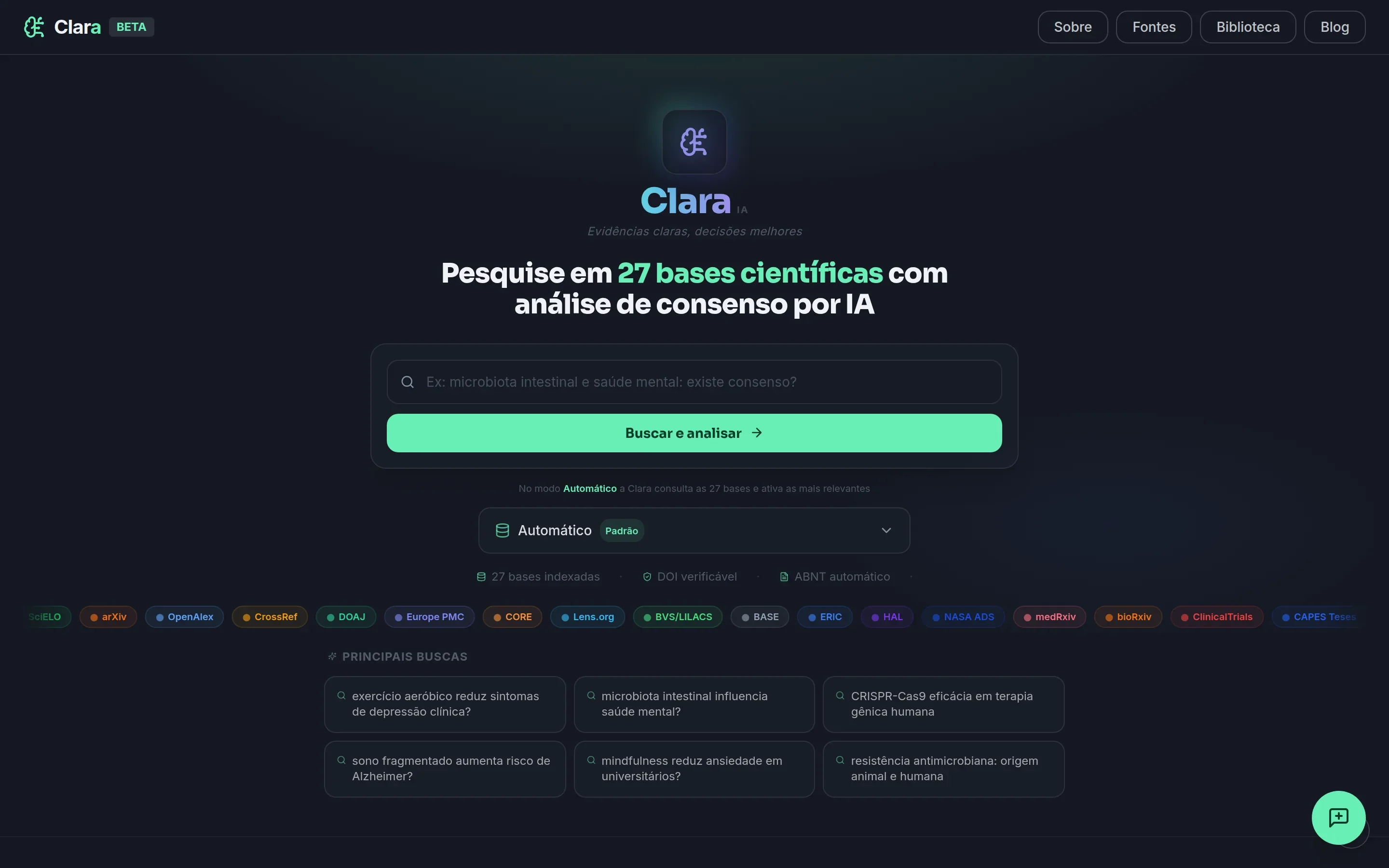 Claracademic no desktop